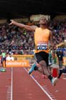 Michael Hartfield in the long jump at the Sainsbury's Birmingham Grand Prix. Photos: David T. Hewitson/Sports for All Pics